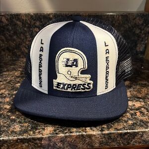 Vintage LA Express Navy and White Trucker Hat